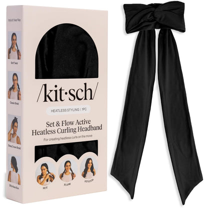 2-in-1 active headband that functions as a heatless curler during movement