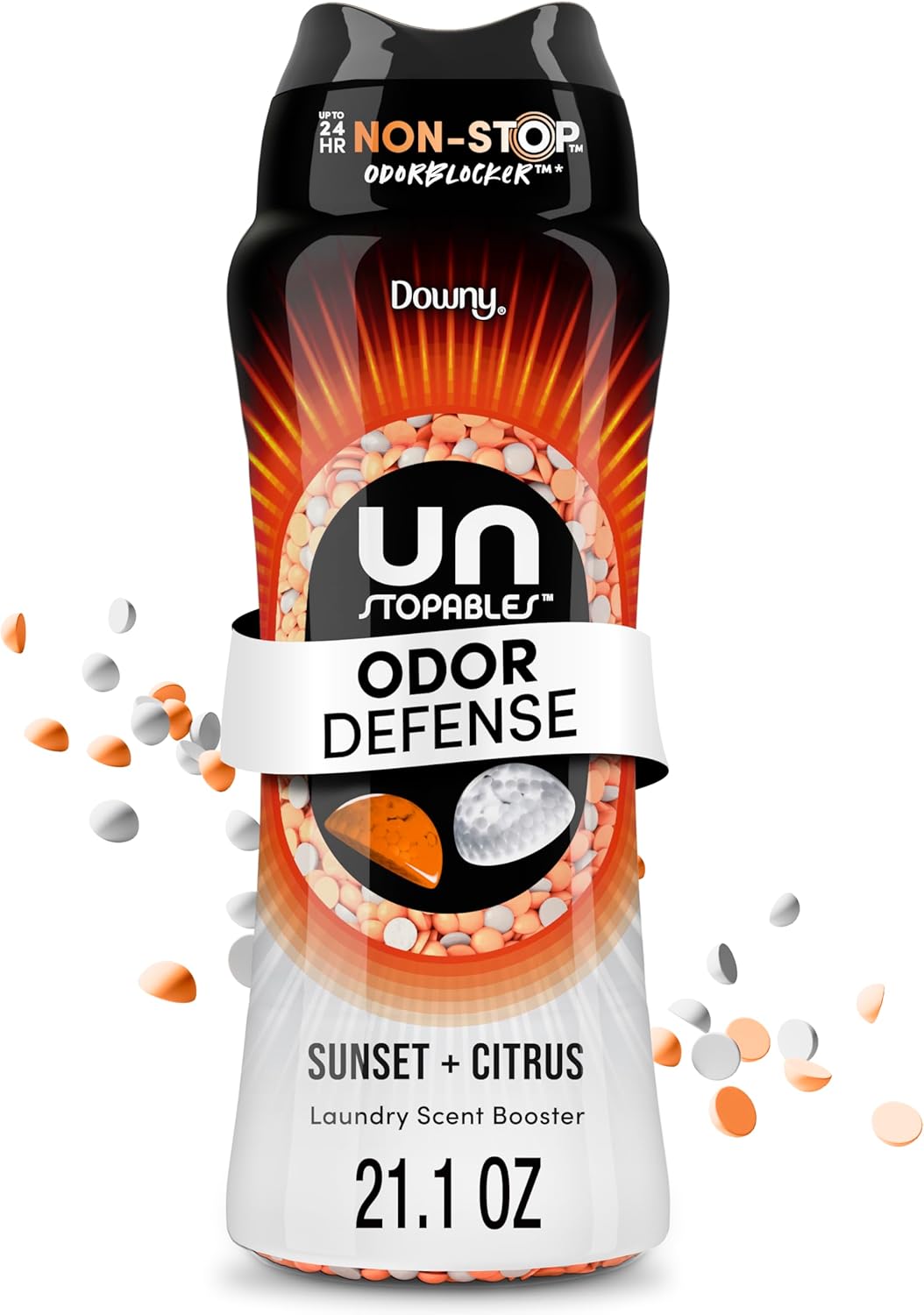 2-in-1 dual scent technology combining two alternating fragrance notes in a single bead