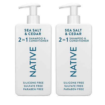 2-in-1 shampoo and conditioner formula that rinses in a single step