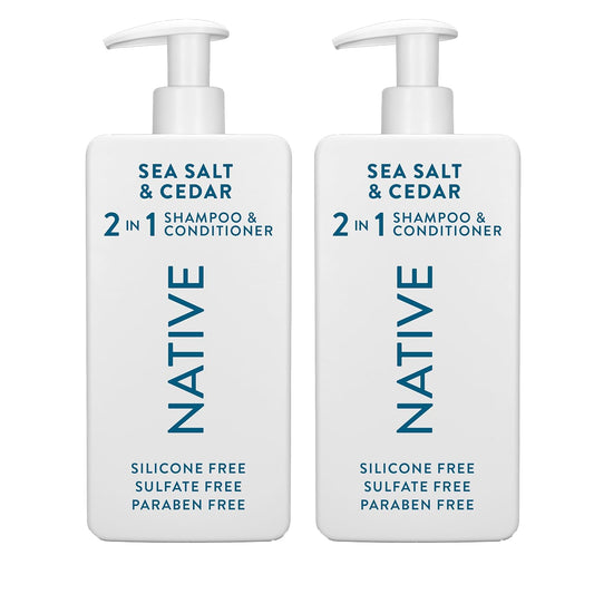 2-in-1 shampoo and conditioner formula that rinses in a single step