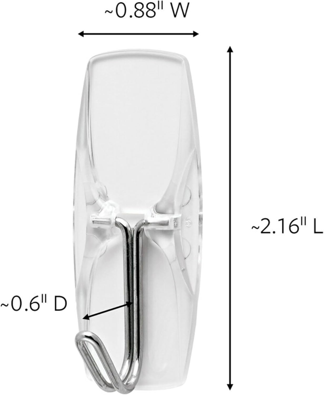 2 lb per-hook weight capacity for lightweight items
