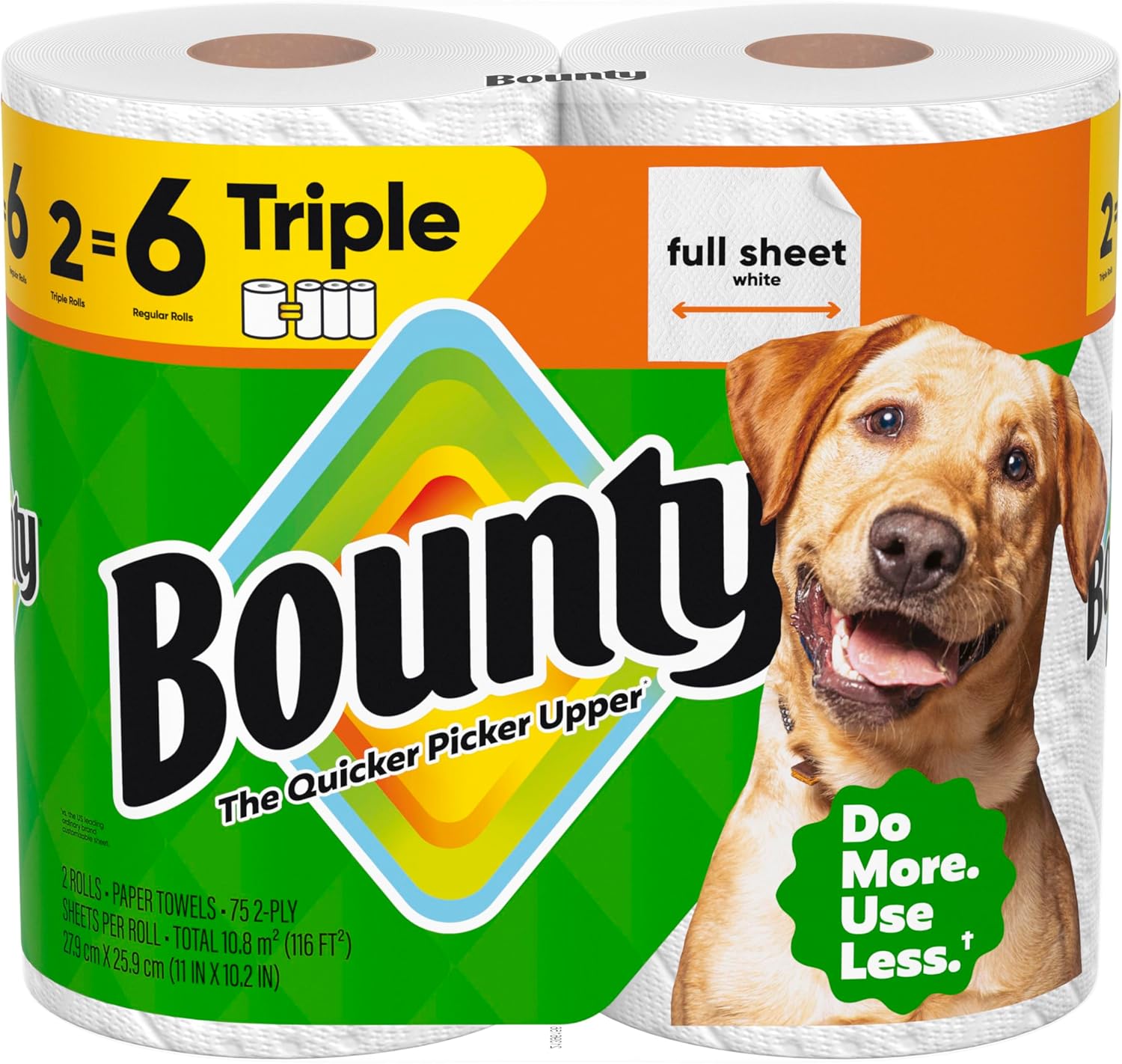2-ply construction for strength and absorbency