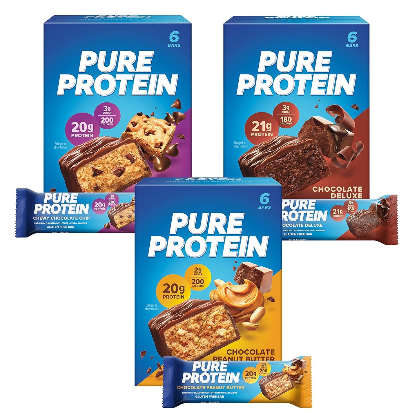 20-21g of high-quality protein blend per 1.76oz bar