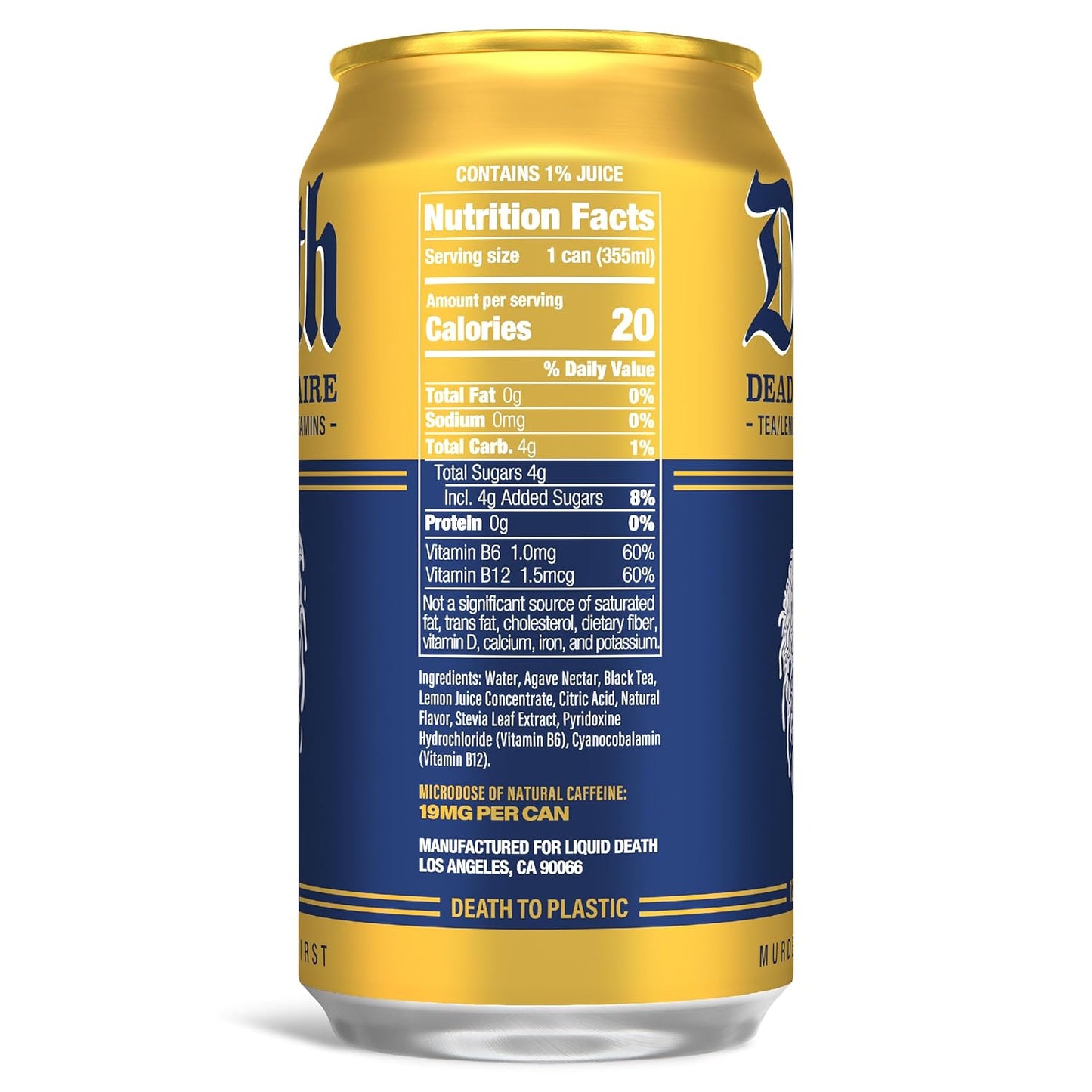 20 calories per serving with no artificial sweeteners