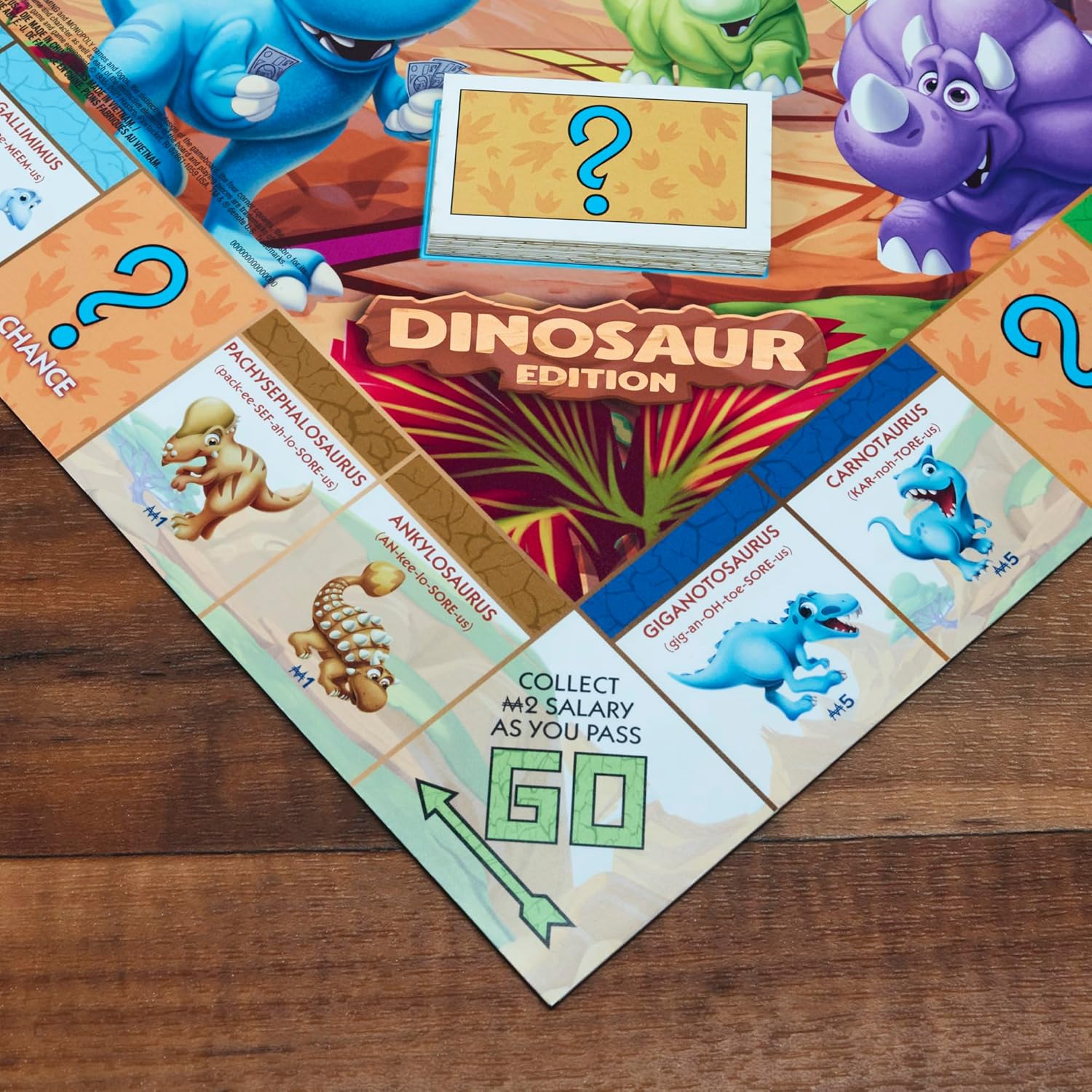 20 chance cards and 48 friendship signs driving simplified monopoly gameplay
