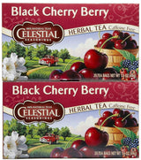 Celestial Seasonings Black Cherry Berry Herbal Tea – Caffeine-Free Bedtime Ritual for Restful Sleep, 20 Count