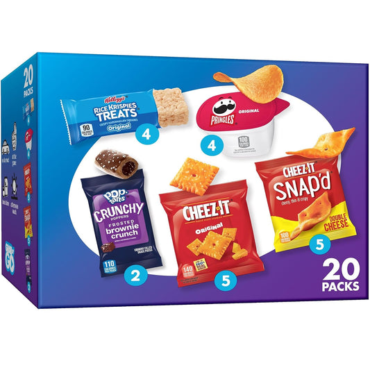 20 individually wrapped single-serve portions in two size variants (0.85 oz and 0.93 oz pouches)