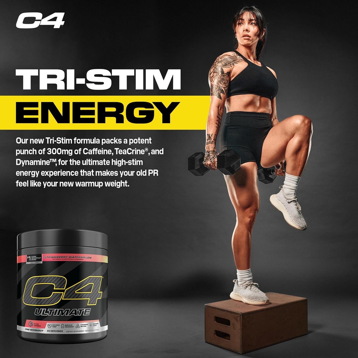 20 servings per container with 5 flavor variants including jolly rancher cherry, hawaiian punch, frozen bombsicle, blue raspberry, and strawberry watermelon