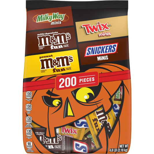 200-count bulk assortment bag (76.94 oz / 4+ lbs) with 195-count variant available