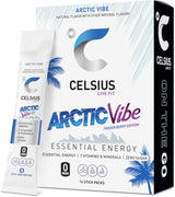 CELSIUS® On-the-Go Powder Sticks Arctic Vibe for Morning Wellness Rituals, Zero-Sugar Vitamin Energy