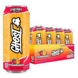 GHOST Energy Drink - 12-Pack Sugar-Free Soda for Late-Night Study Sessions, 200mg Natural Caffeine for Focus