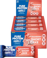 Pure Protein AMMMAZE Strawberry Shortcake Protein Bars – Mindful Post-Workout Recovery Snack for Lean Body Goals