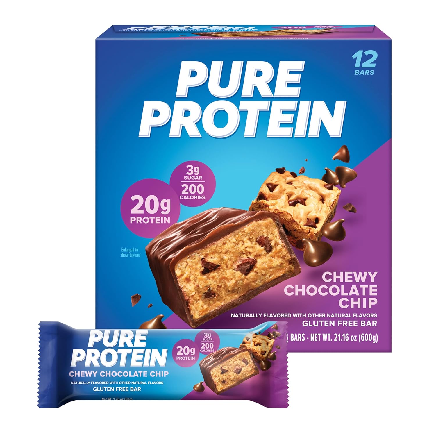20g of high-quality protein per bar with 190 calories