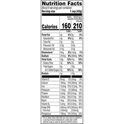 20g of whole grains per serving