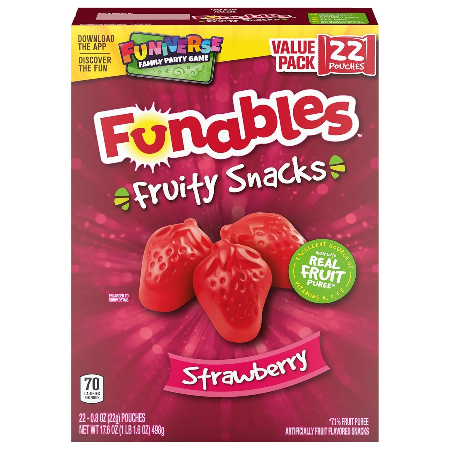 22 individually wrapped 0.8 oz pouches (also available in pack of 2 = 44 pouches)