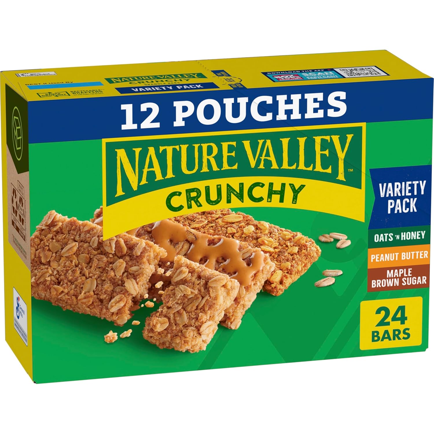 24 bars packaged in 12 individual two-bar pouches for grab-and-go convenience