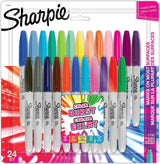 Sharpie Color Burst Permanent Markers – Creative Birthday Gift for Artists, Fine Point 24 Pack