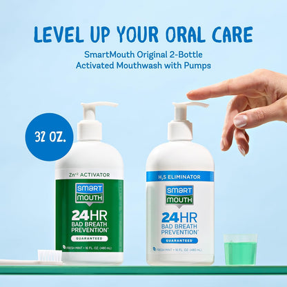 24-hour bad breath elimination and prevention with twice-daily use