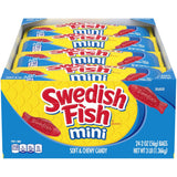 Swedish Fish Mini Chewy Candy – Easter Basket Stuffer and Halloween Trick-or-Treat Bags for Kids, 24 Count