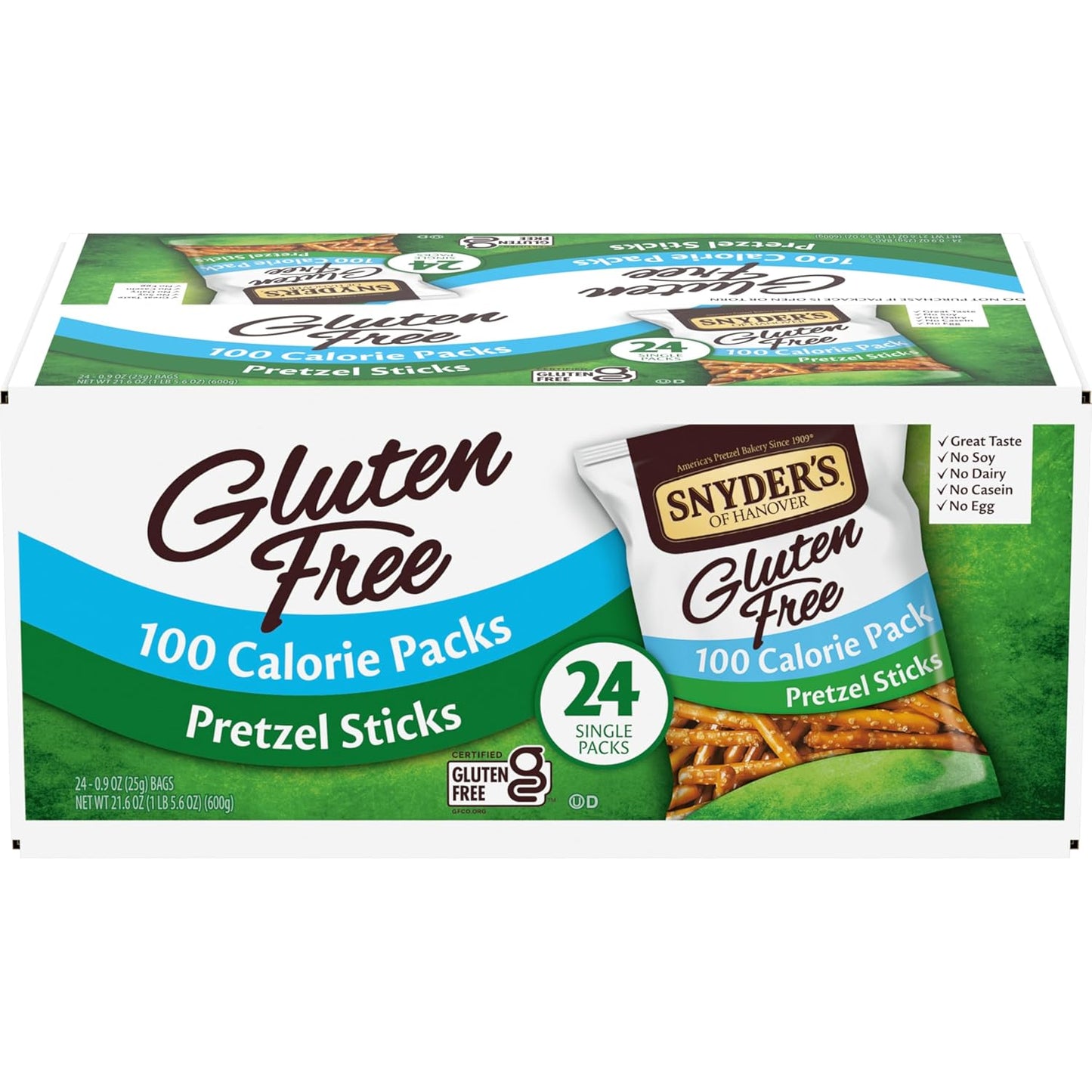 24 (or 8/16/48) individually wrapped 100-calorie single-serve packs for grab-and-go convenience