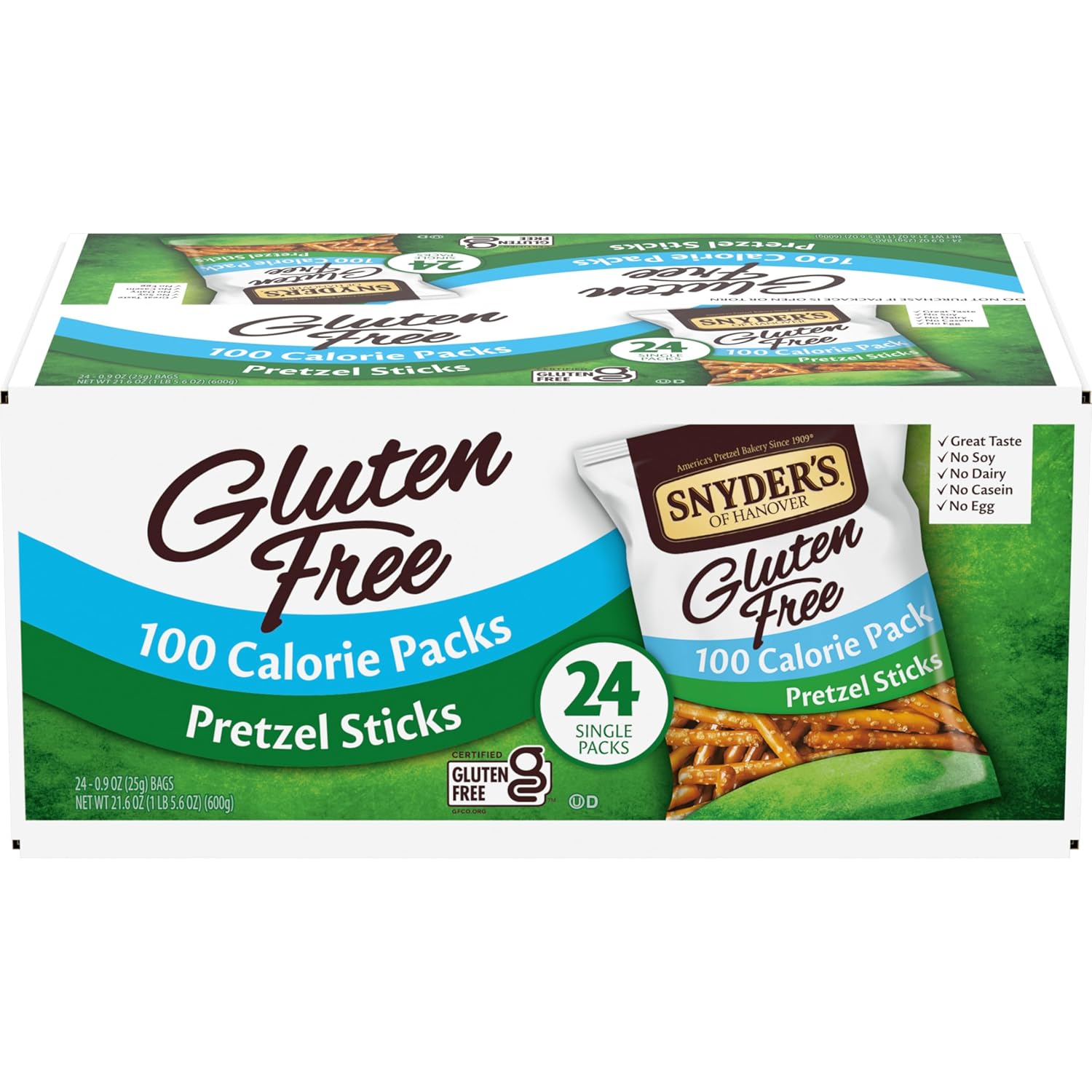 24 (or 8/16/48) individually wrapped 100-calorie single-serve packs for grab-and-go convenience