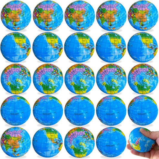 24-piece bulk pack of 2.5-inch foam squeeze balls