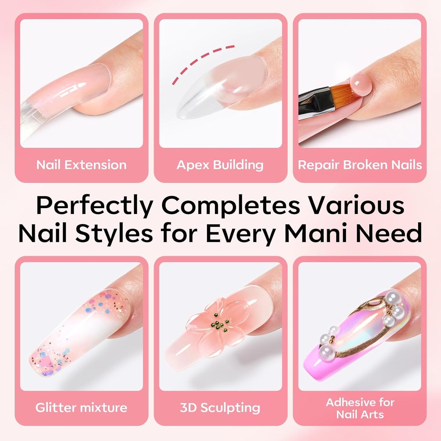 24 reusable dual nail forms across 12 sizes (a and b points) for custom fit
