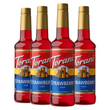 Torani Strawberry Syrup 25.4 fl oz 4-Pack - Thoughtful Birthday Gift for Mom Who Loves Coffee and Cocktails