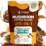 Mushroom Coffee Organic Instant – Daily Morning Wellness Ritual with Lion's Mane and Reishi for Calm Focus