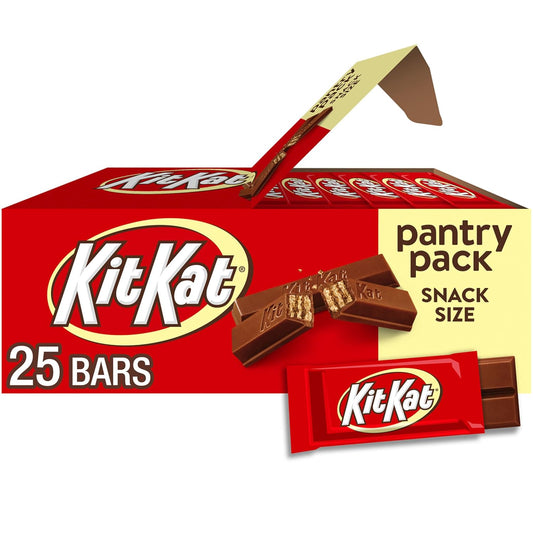 25 individually wrapped 0.49 oz snack-size bars