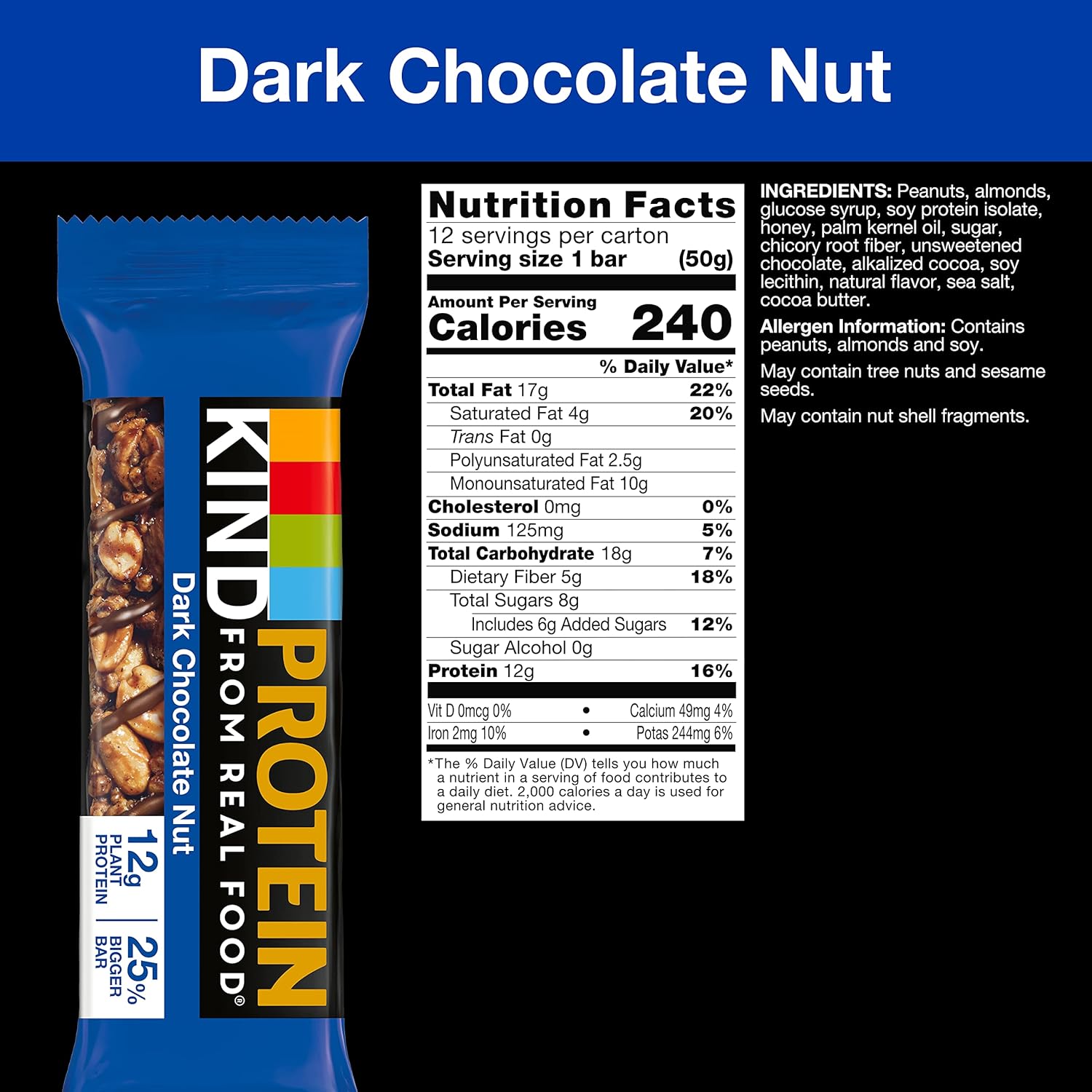 25% larger bar size than the original kind formulation