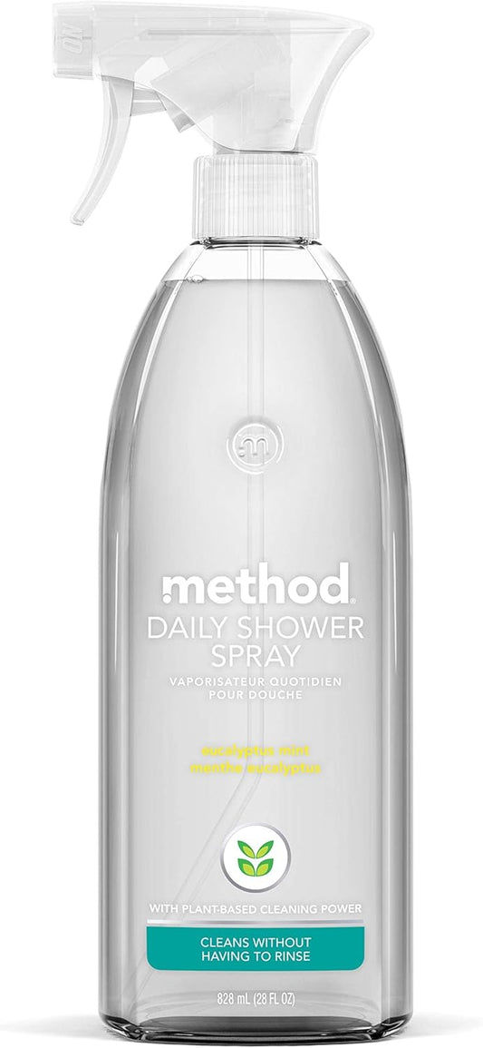 28 fl oz spray bottle with multi-surface coverage (tile, fixtures, glass, tubs, shower doors)