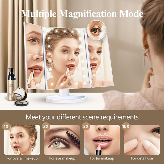 2x, 3x, and 10x magnification panels for varied detail work