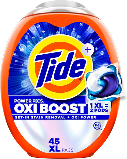 2x more oxi cleaning power compared to tide original pods