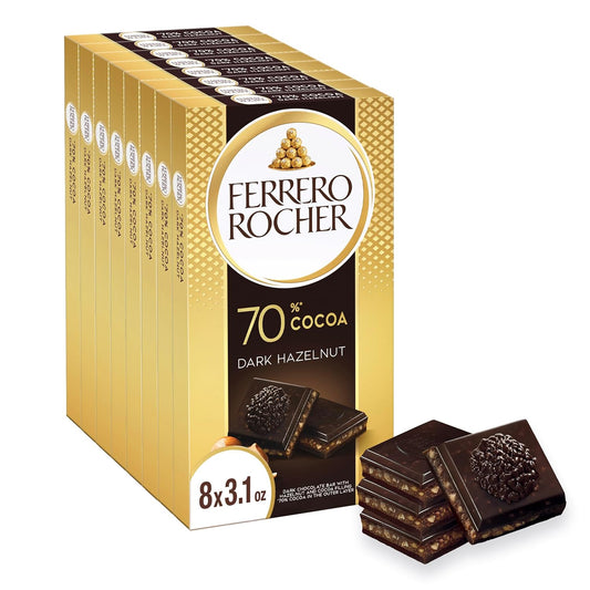 3.1 oz single-serve dark chocolate bar format