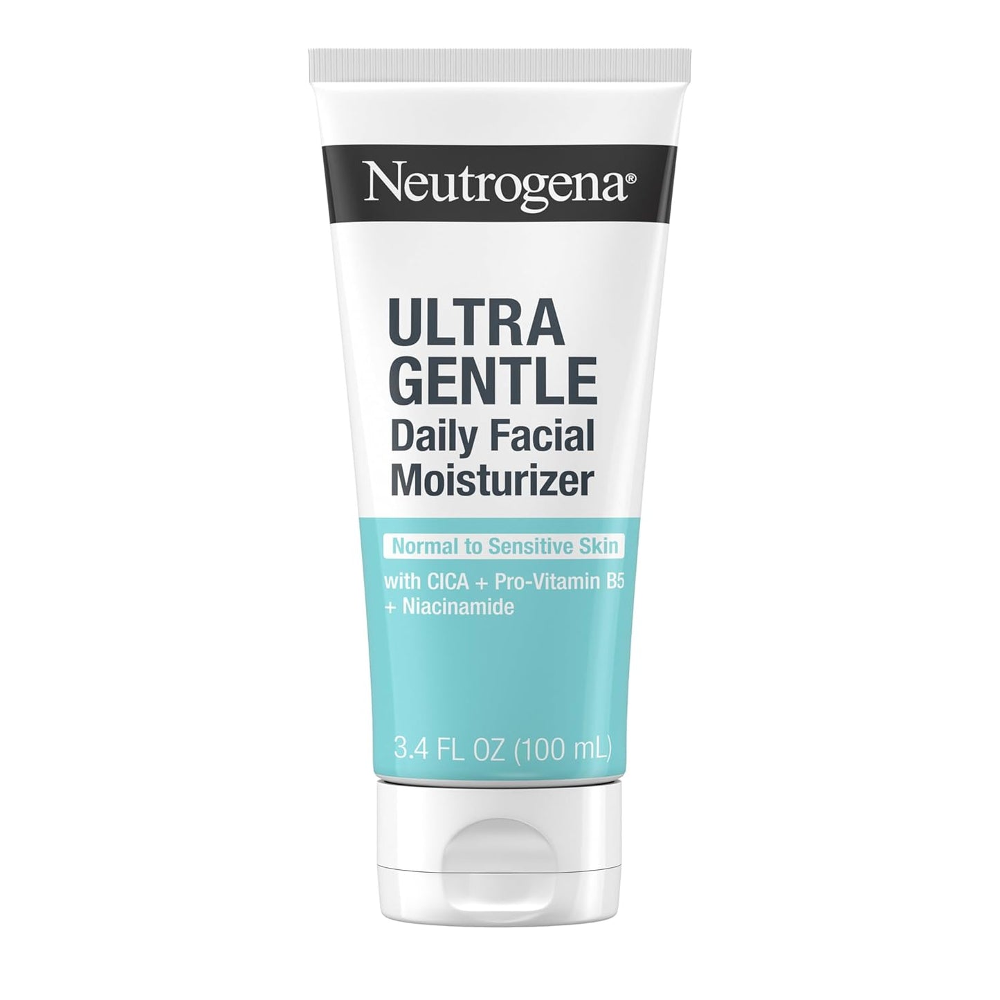 3.4 fl. oz pump or tube bottle designed for daily face and neck application