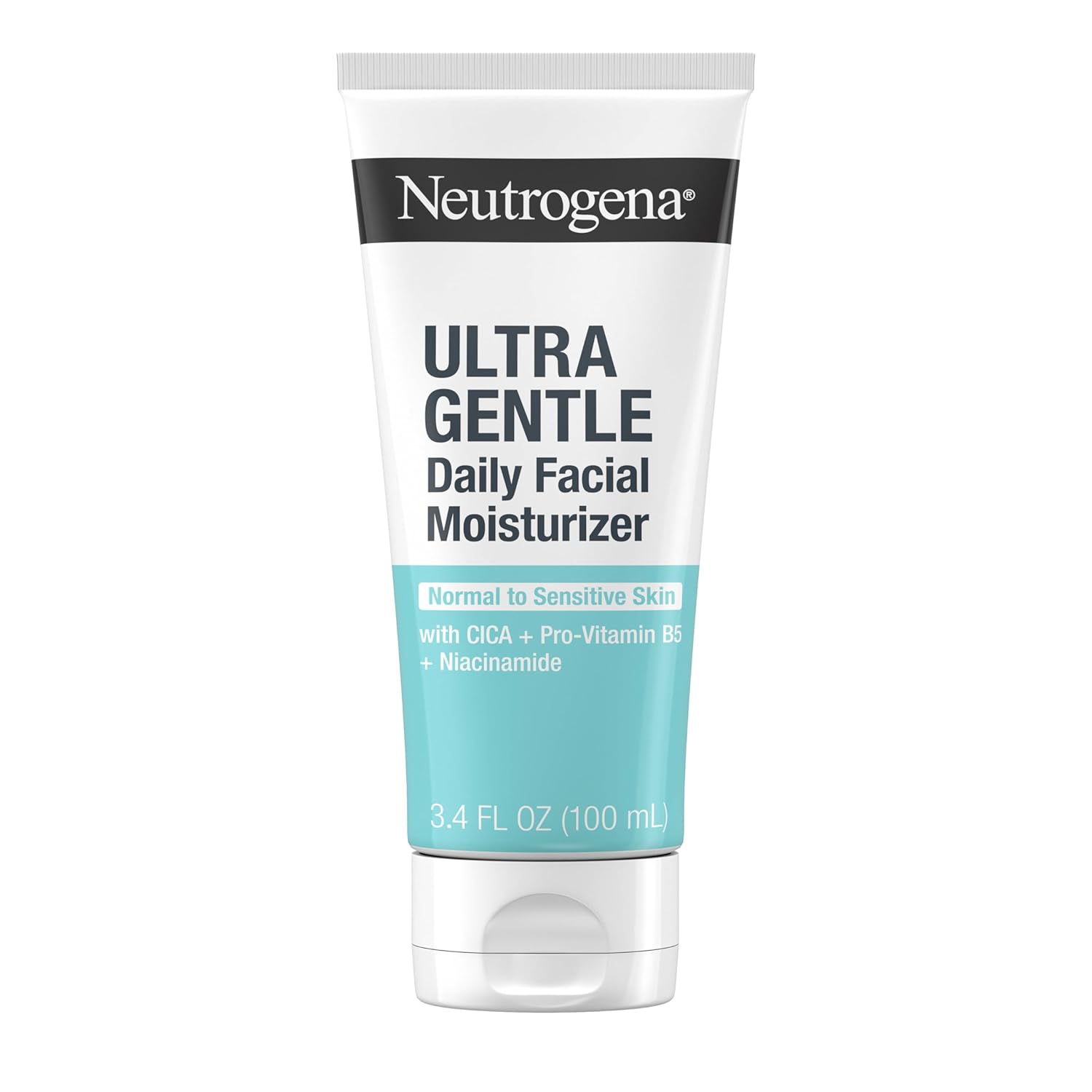 3.4 fl. oz pump or tube bottle designed for daily face and neck application