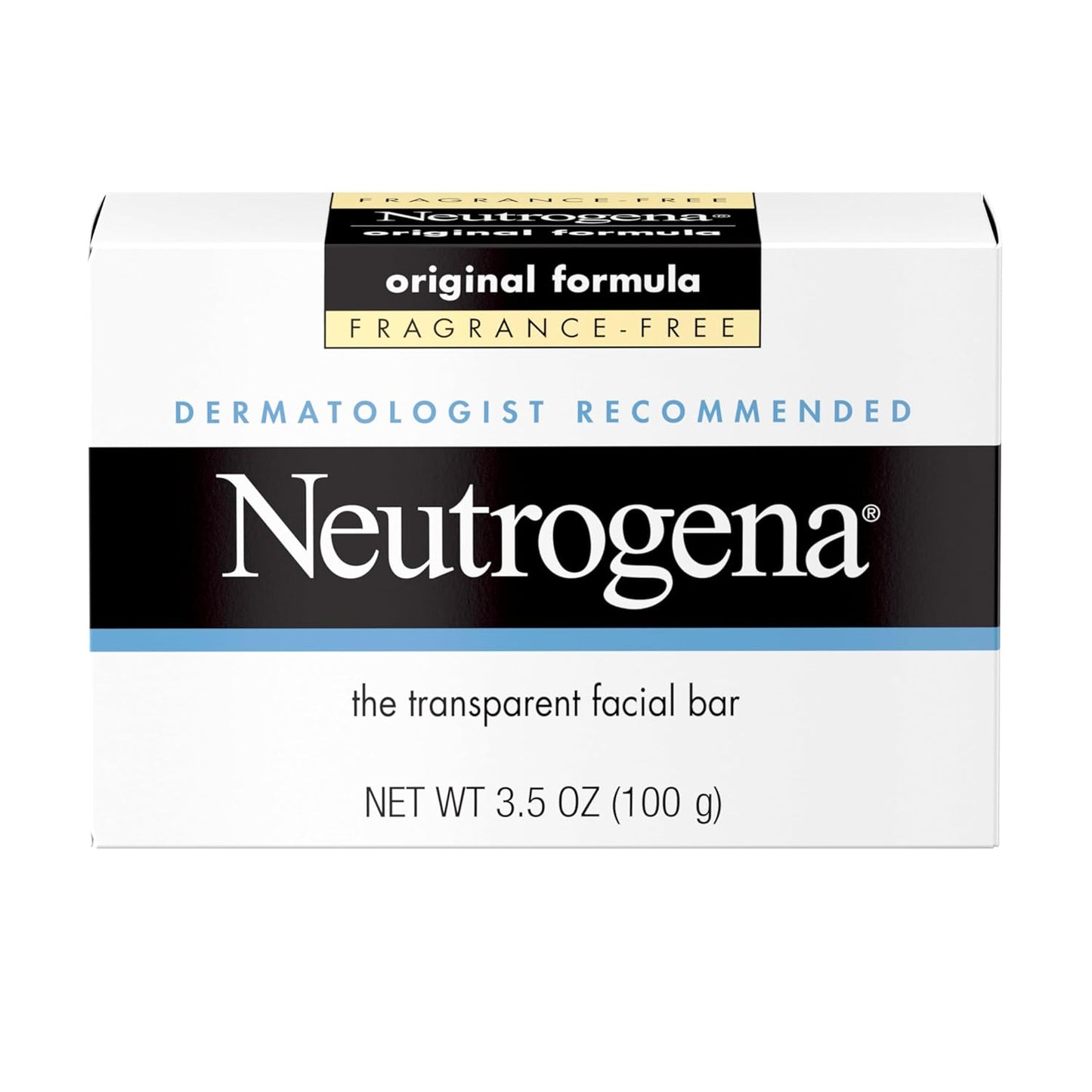 3.5 oz transparent glycerin-rich cleansing bar with clean-rinsing lather