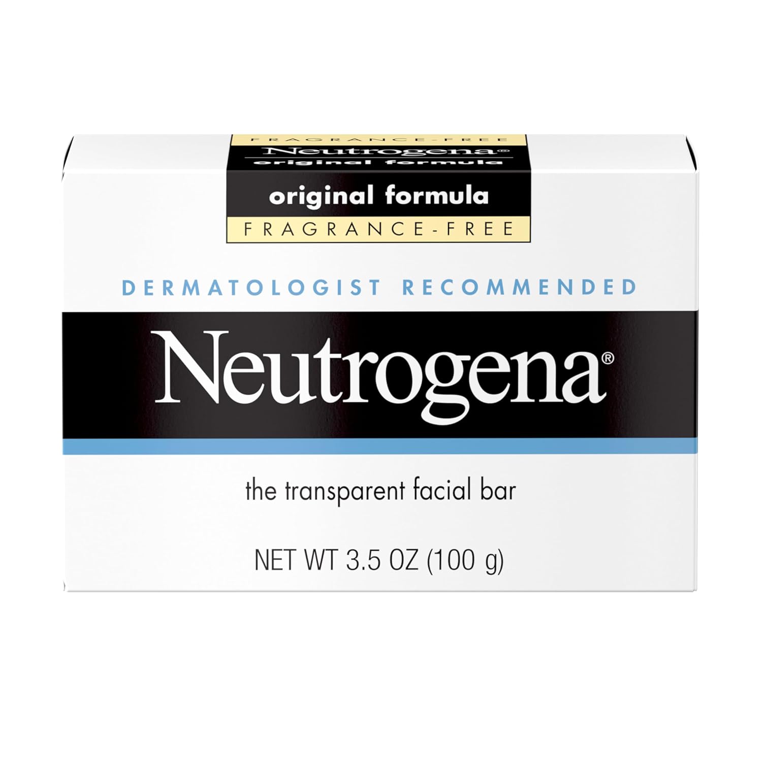 3.5 oz transparent glycerin-rich cleansing bar with clean-rinsing lather