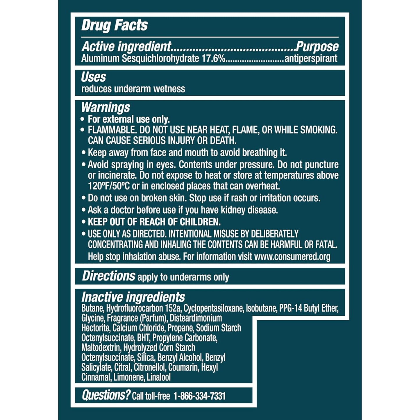 3.8 oz aerosol cans sold in a 3-count pack