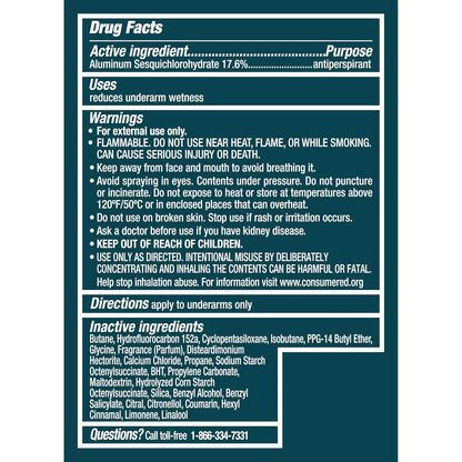 3.8 oz aerosol cans sold in a 3-count pack