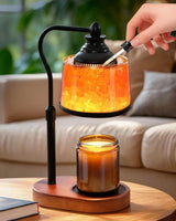 LumaGlow 3-in-1 Candle Warmer Lamp with Himalayan Salt Glow – Thoughtful Birthday Gift for Women Who Love Cozy Home Decor