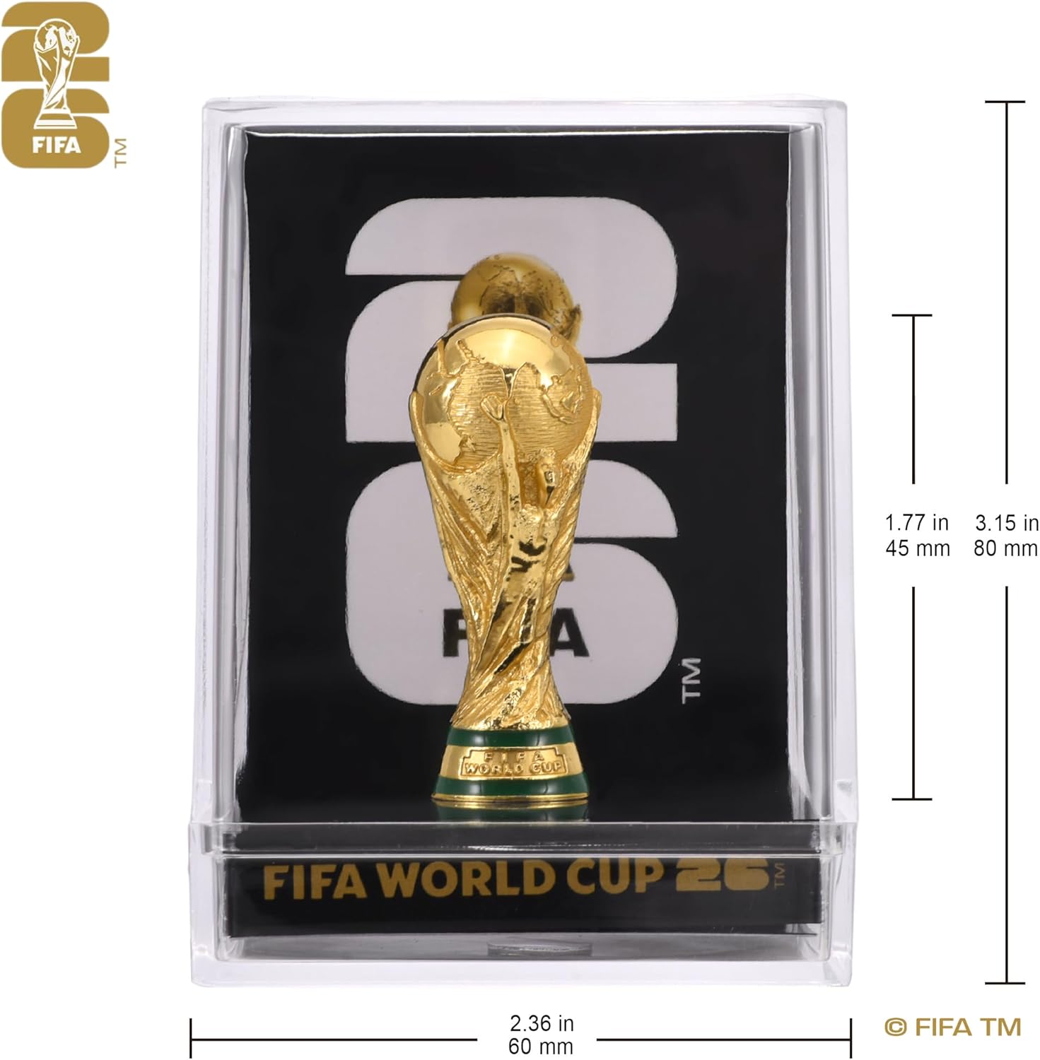 3-inch 3d sculpted trophy replica with polished gold-tone finish