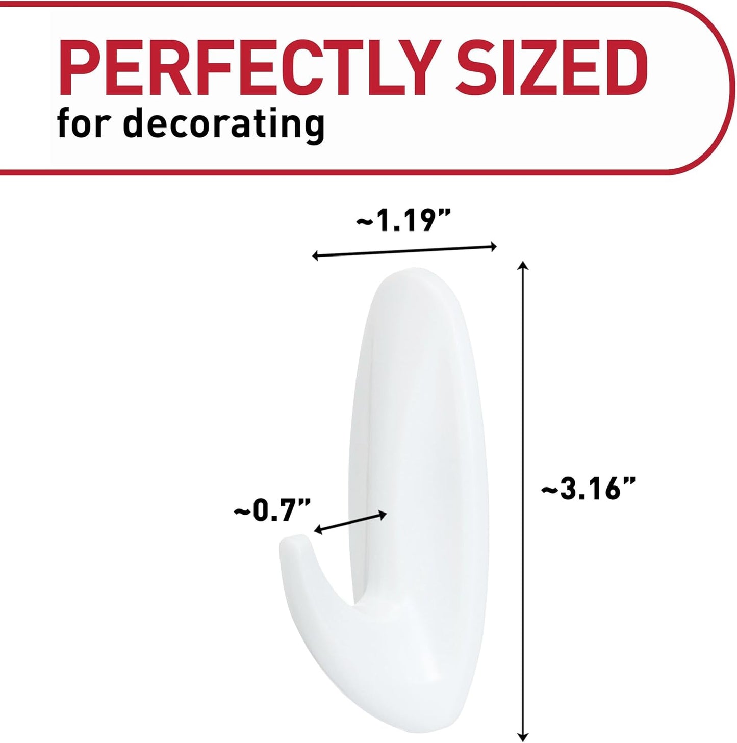 3 lb weight capacity per hook suitable for lightweight everyday items