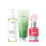 Anua Glass Skin Ritual Set – Calming Double Cleanse & Brightening Serum for Your Nightly Skincare Wind-Down