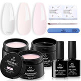 Beetles Builder Gel Nail Kit – All-in-One Birthday Gift Set for Her, 3 Color Hard Gel Extension Starter