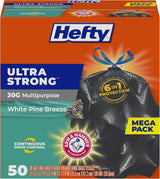 Hefty Ultra Strong 30 Gallon Trash Bags – Heavy-Duty Outdoor Liners for Yard Waste and Patio Cleanup