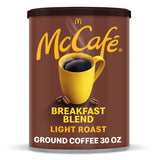 McCafe Breakfast Blend Light Roast Ground Coffee, 30 oz Canister – Steady Morning Fuel for the Home Office and Daily Focus