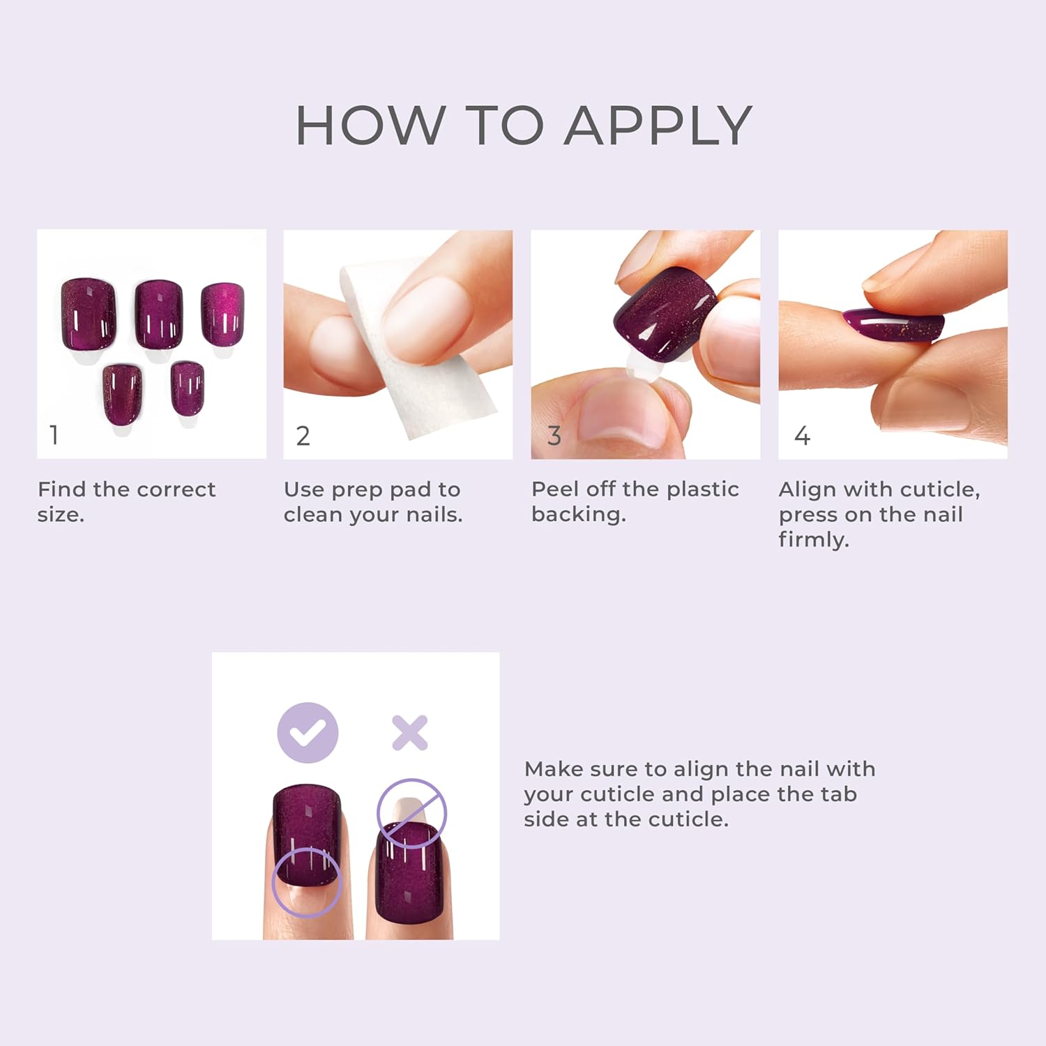 30 press-on nails in short size with oval shape