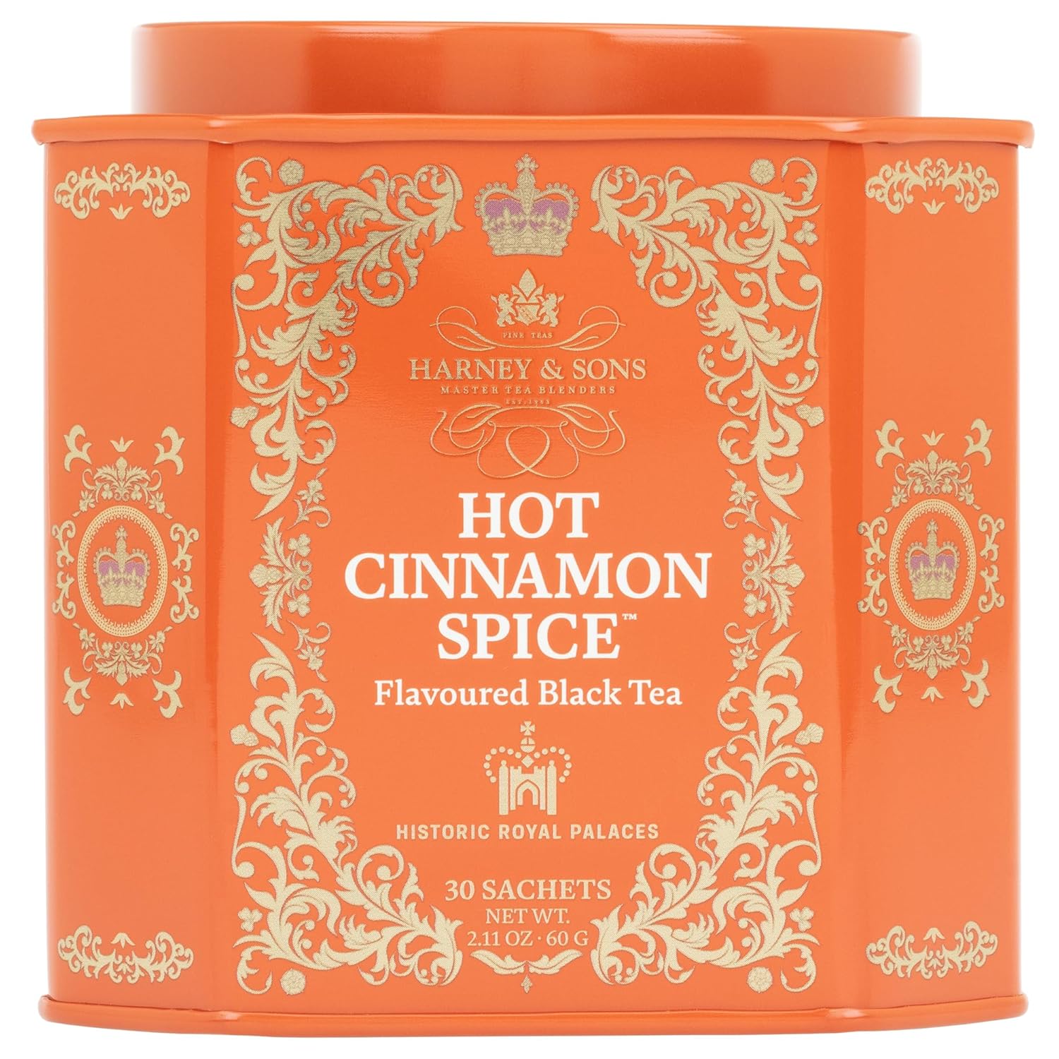 30 silk-style sachets per tin, each brewing a 12-ounce cup